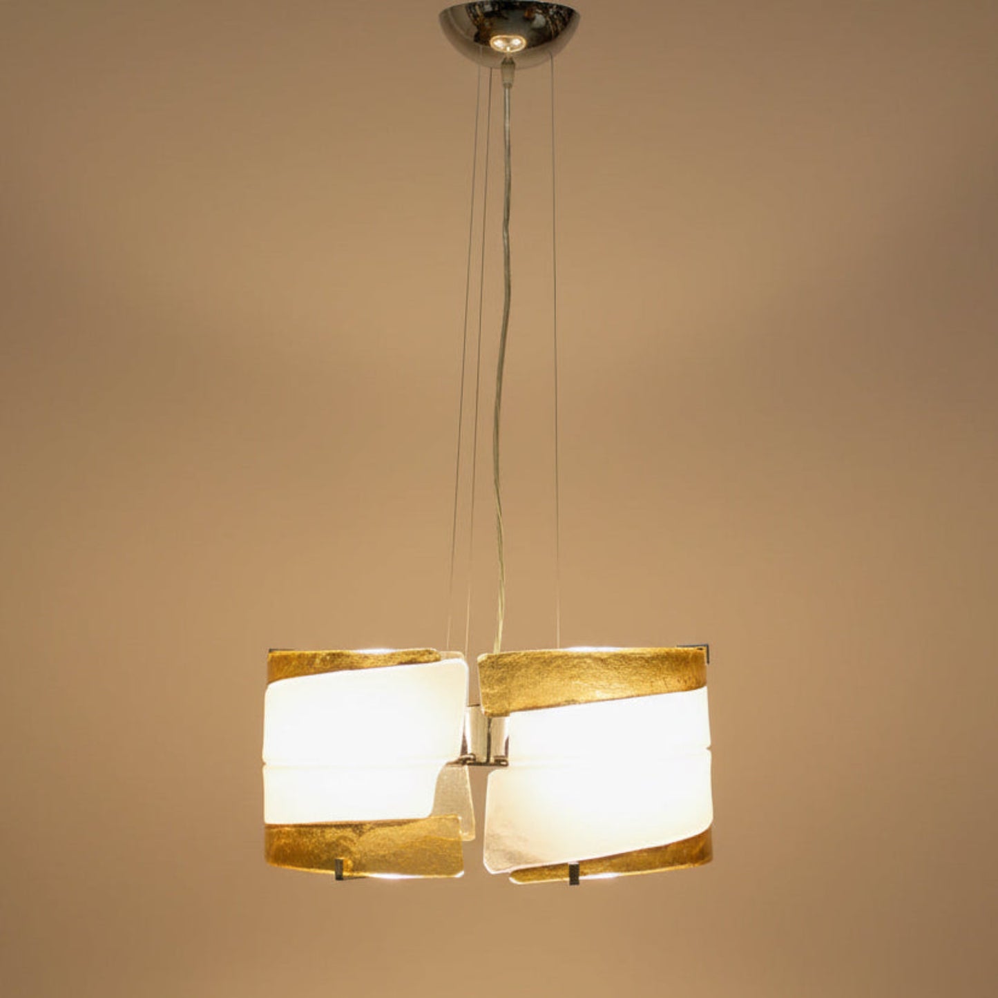 Large Primaluce Venezia Murano Fused Glass Pendant Light