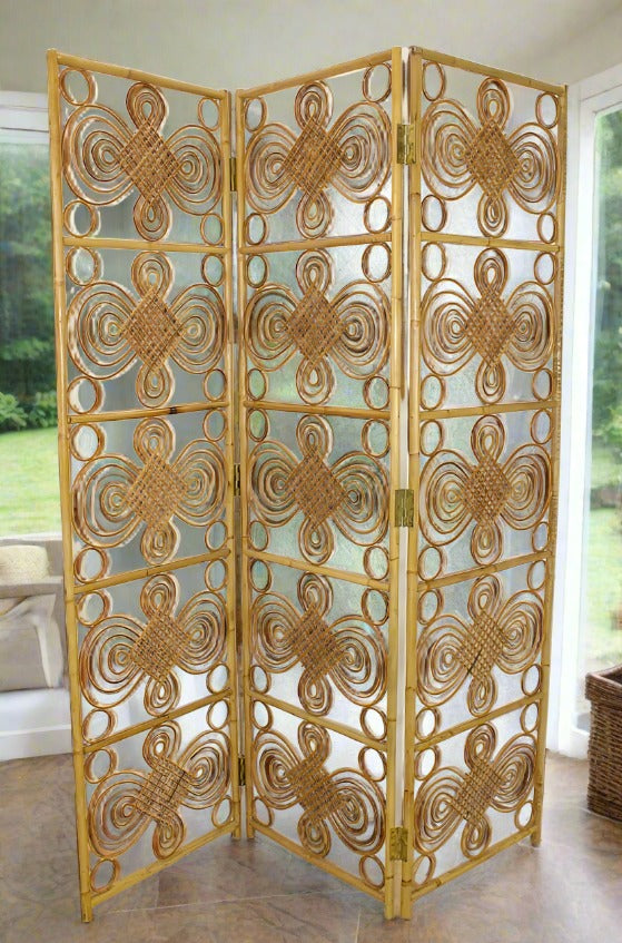 Vintage Rattan Room Divider