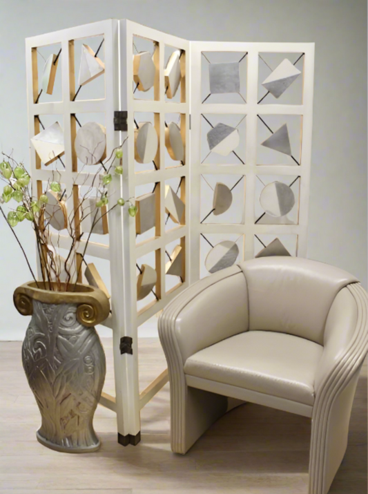 Monumental 1970s Geometric Room Divider