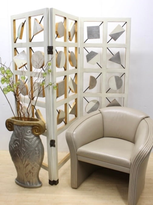 Room Divider with Geometric Shapes