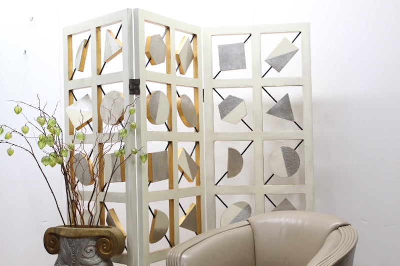 Room Divider with Geometric Shapes