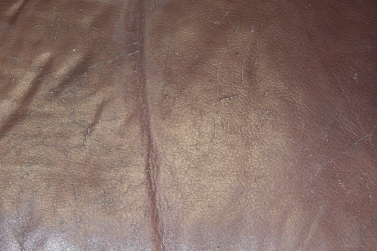 1980s Privacy Library Chair | Leather Detail | Old Hickory Tannery
