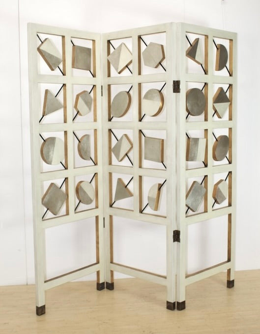 Room Divider with shapes in panels