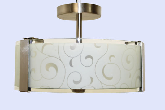 Brushed Nickel 3-Bulb Semi Flush Mount Light