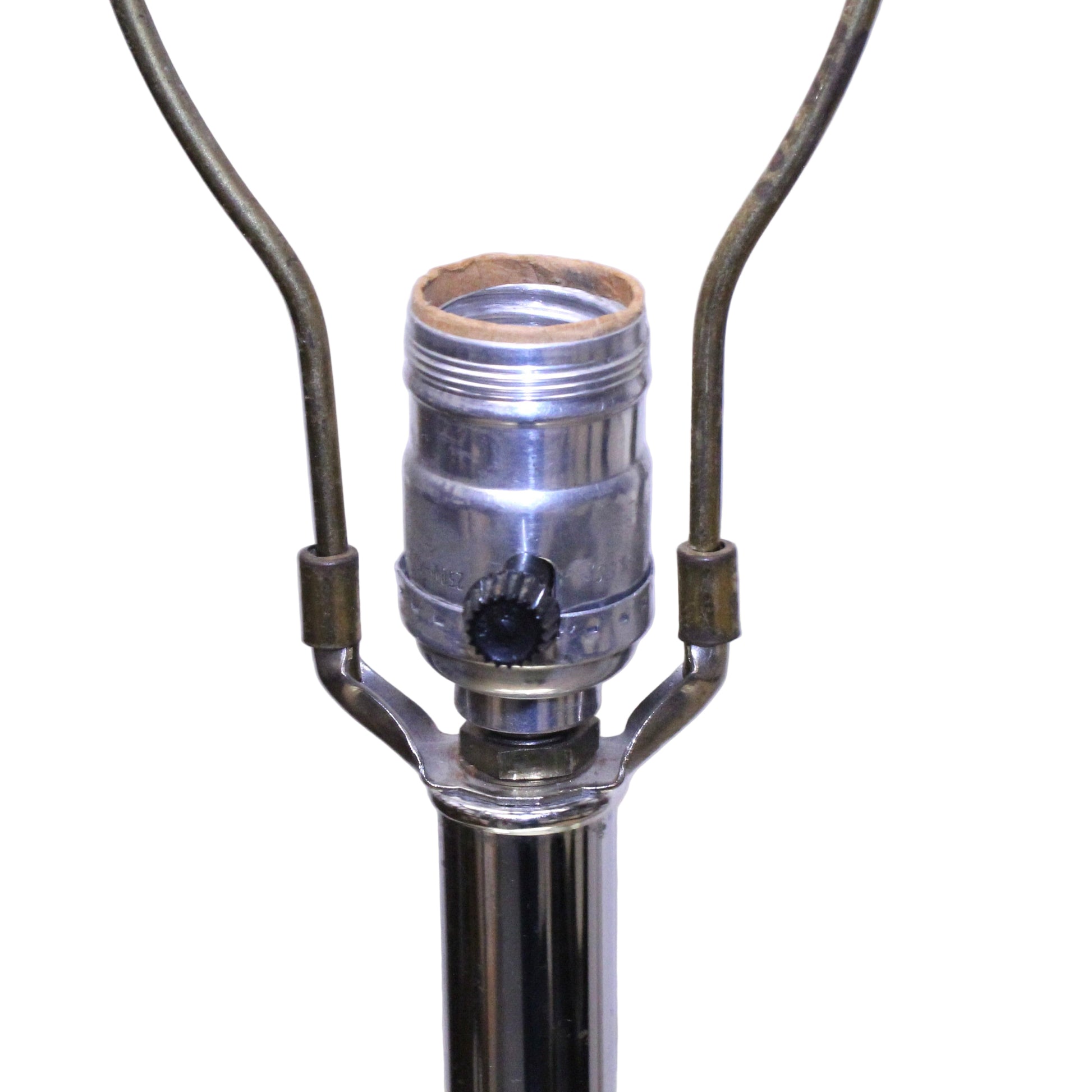 Vintage Mid Century Modern Stacked Chrome & Brass Cylinder Column Floor Lamp