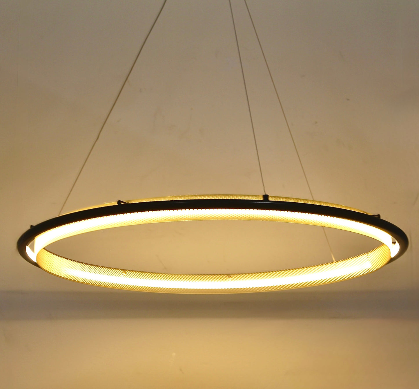  Single Perforated LED Hoop Chandelier.