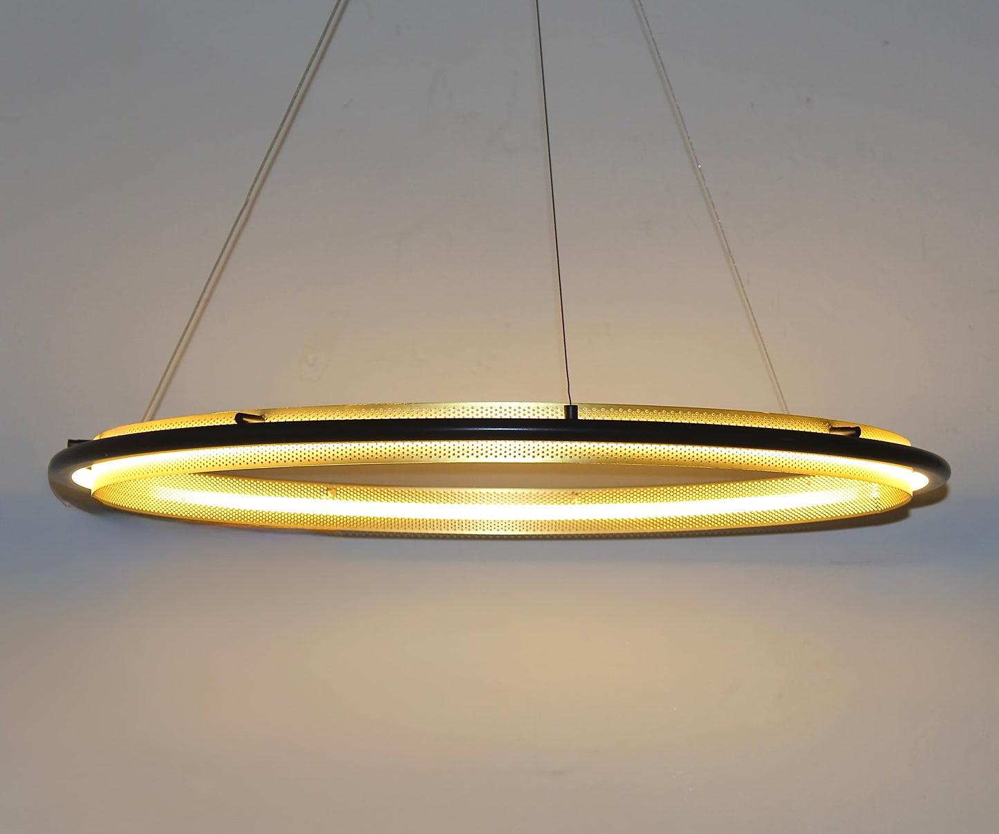 Single Perforated Hoop Chandelier | West Elm| LED | Unused