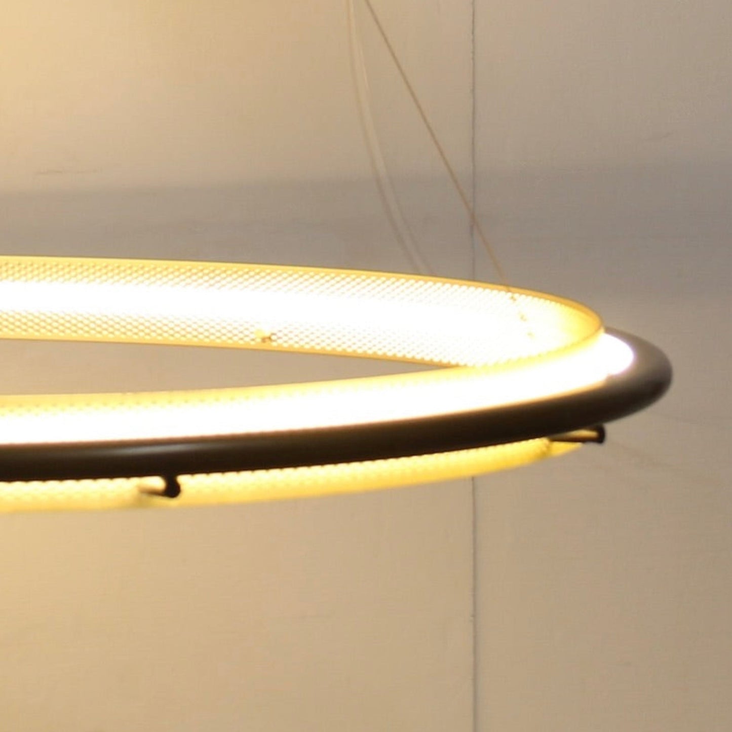  Single Perforated LED Hoop Chandelier.