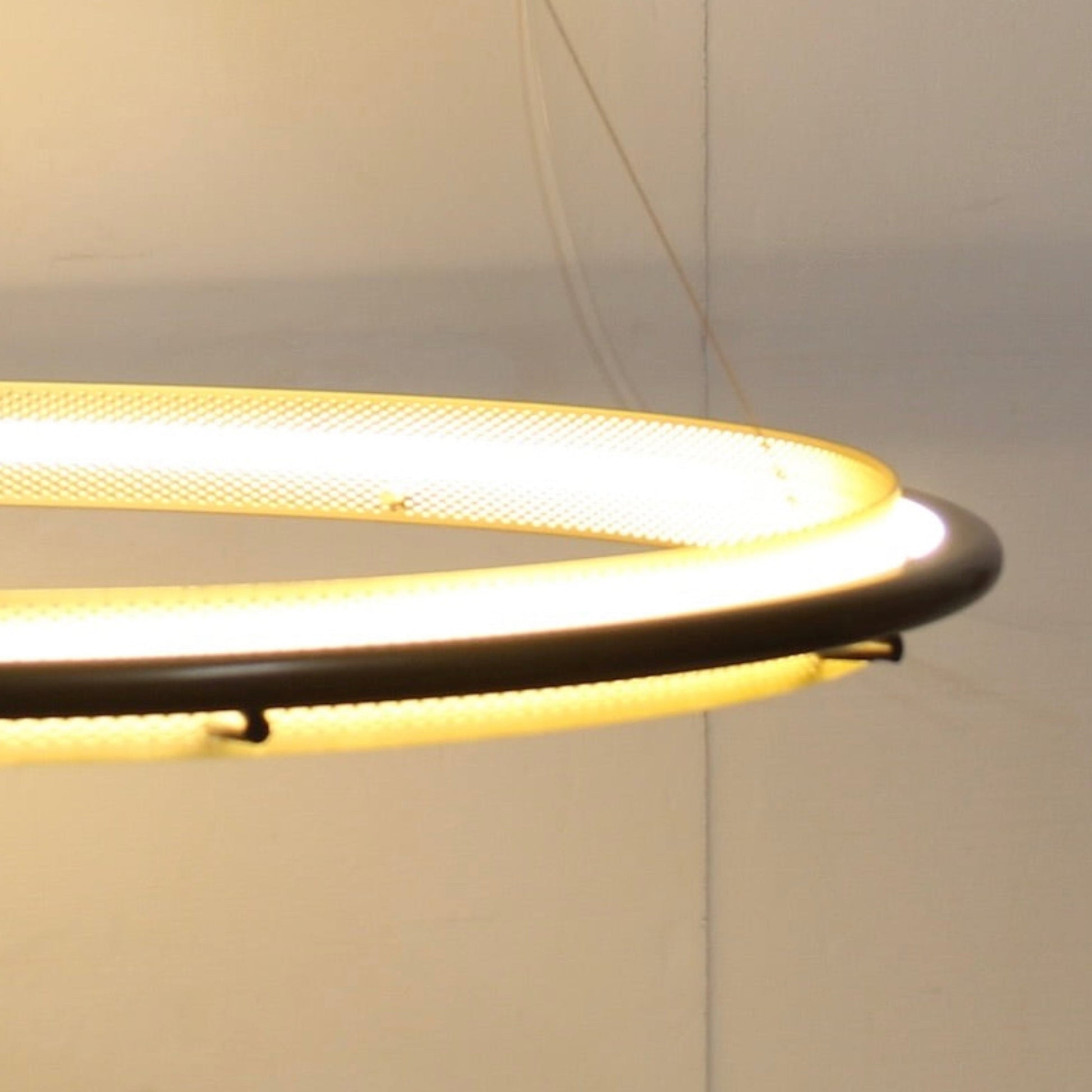  Single Perforated LED Hoop Chandelier.