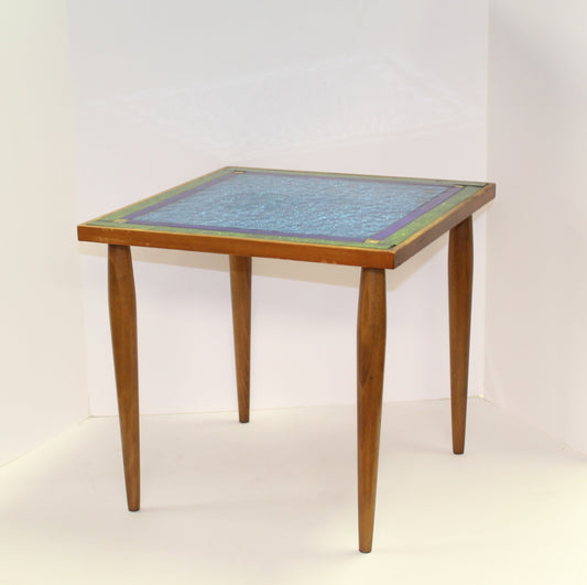 Vintage Georges Briard Glass Mosaic Side Table