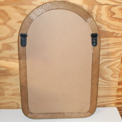 Small Arched Rattan Wall Mirror
