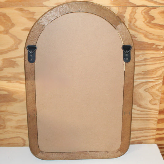 Small Arched Rattan Wall Mirror