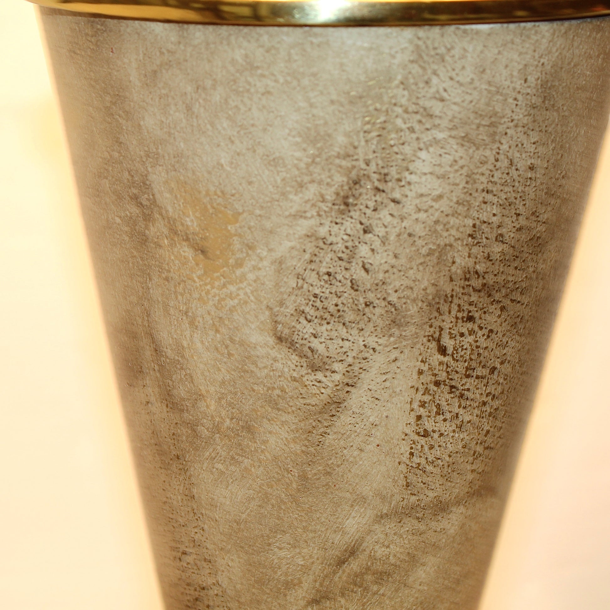 Vintage Polished Travertine Table Lamp by Bauer Lamp Co