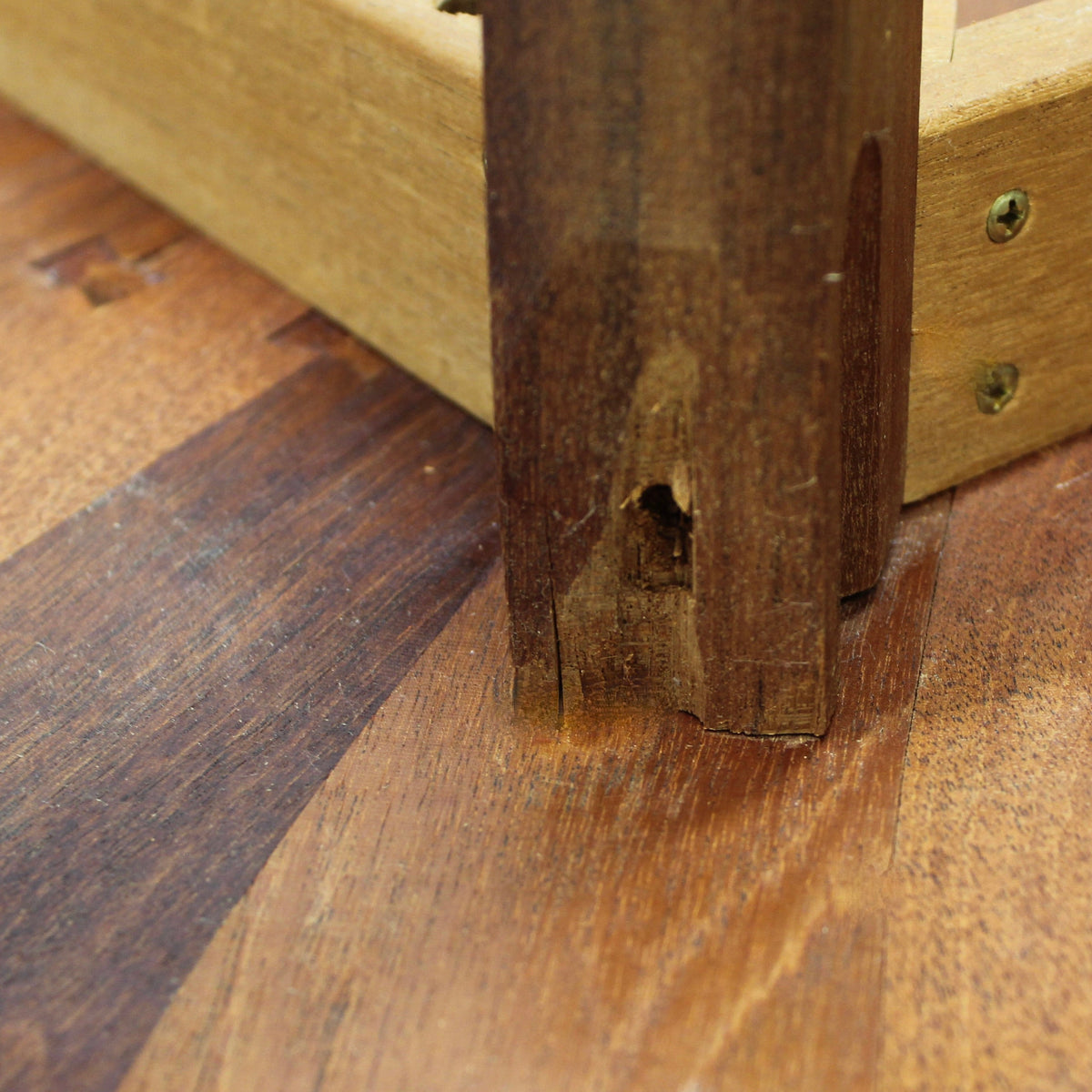 Studio Craft Spiral Segmented Side Table with Bowtie Joinery. 