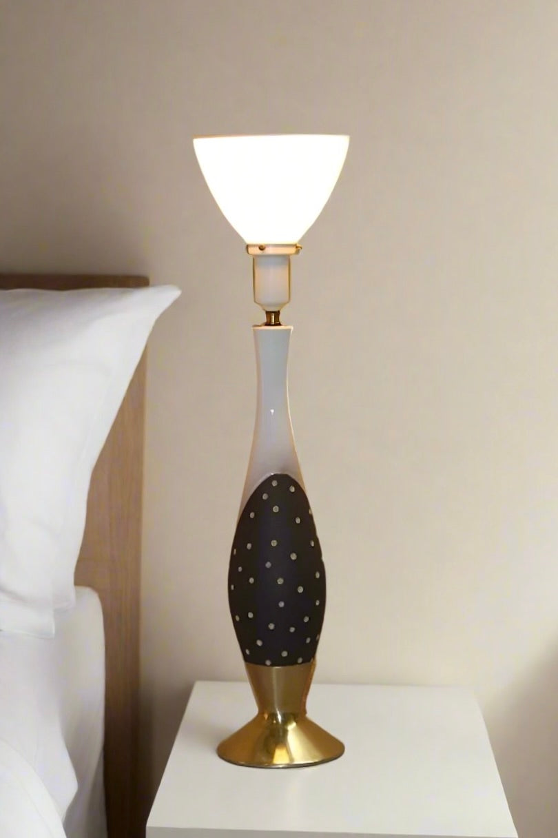 Porcelain Tall Polka Dot Table Lamp