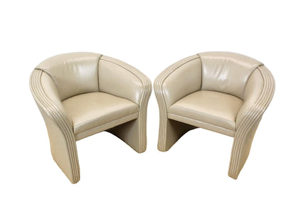 1980s 3 Piece Leather Loveseat Set | Patrician Furniture Co