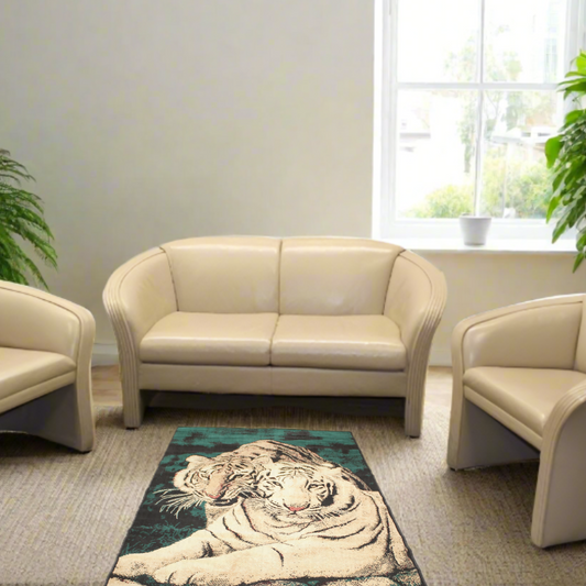 Vintage White Tiger Rug Tapestry 