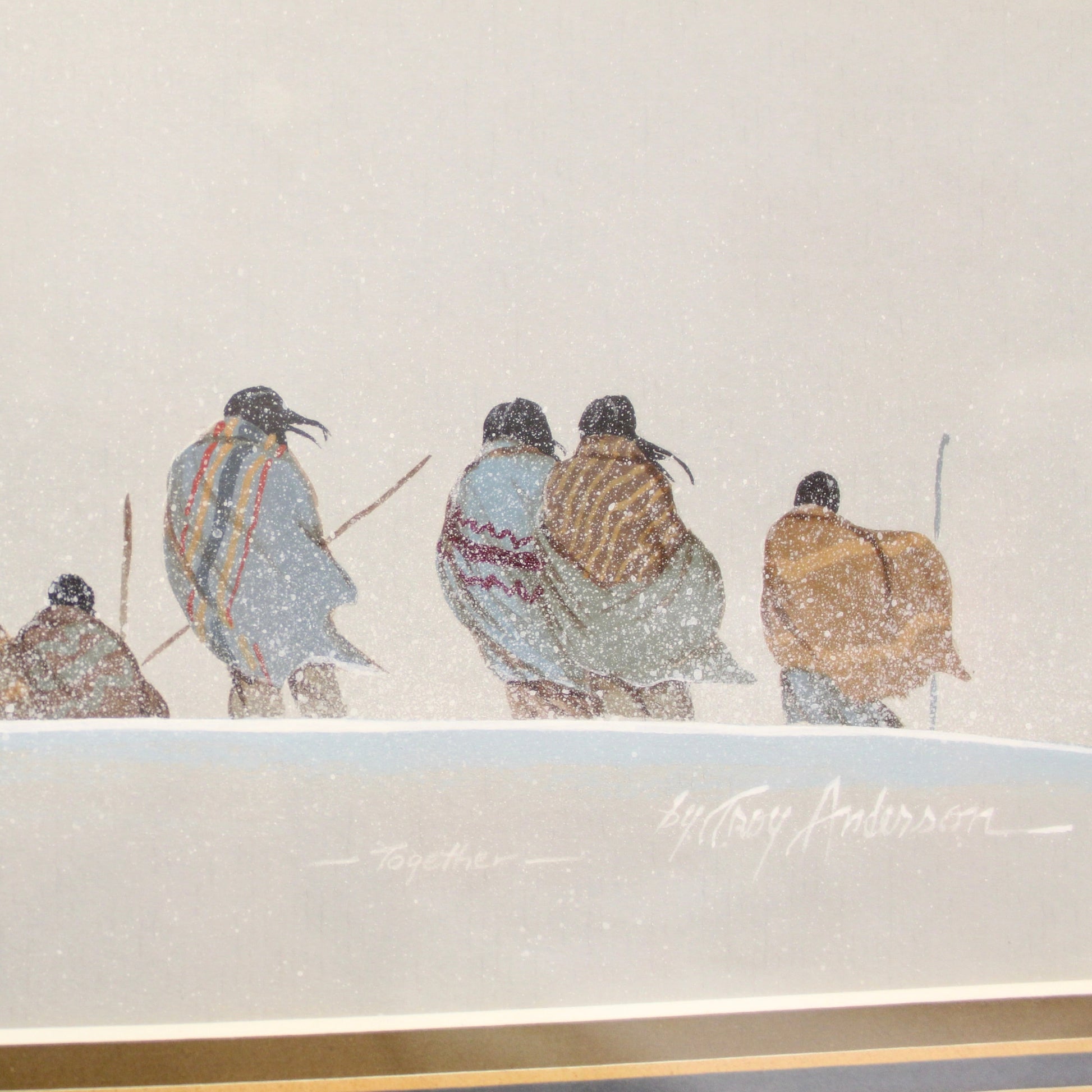 1980 Troy Anderson Signed Painting -Together-
