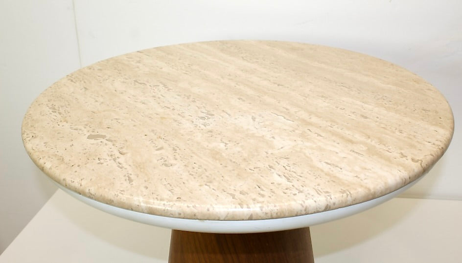  Travertine top Accent Table