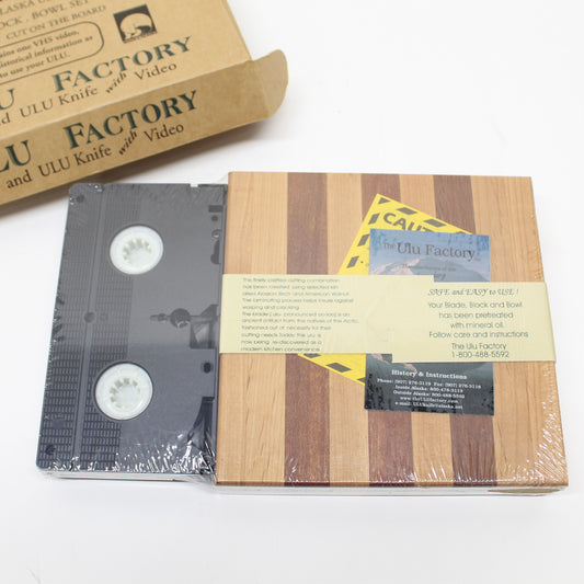 Back of set showing VHS tape and  'ULU Factory' information 