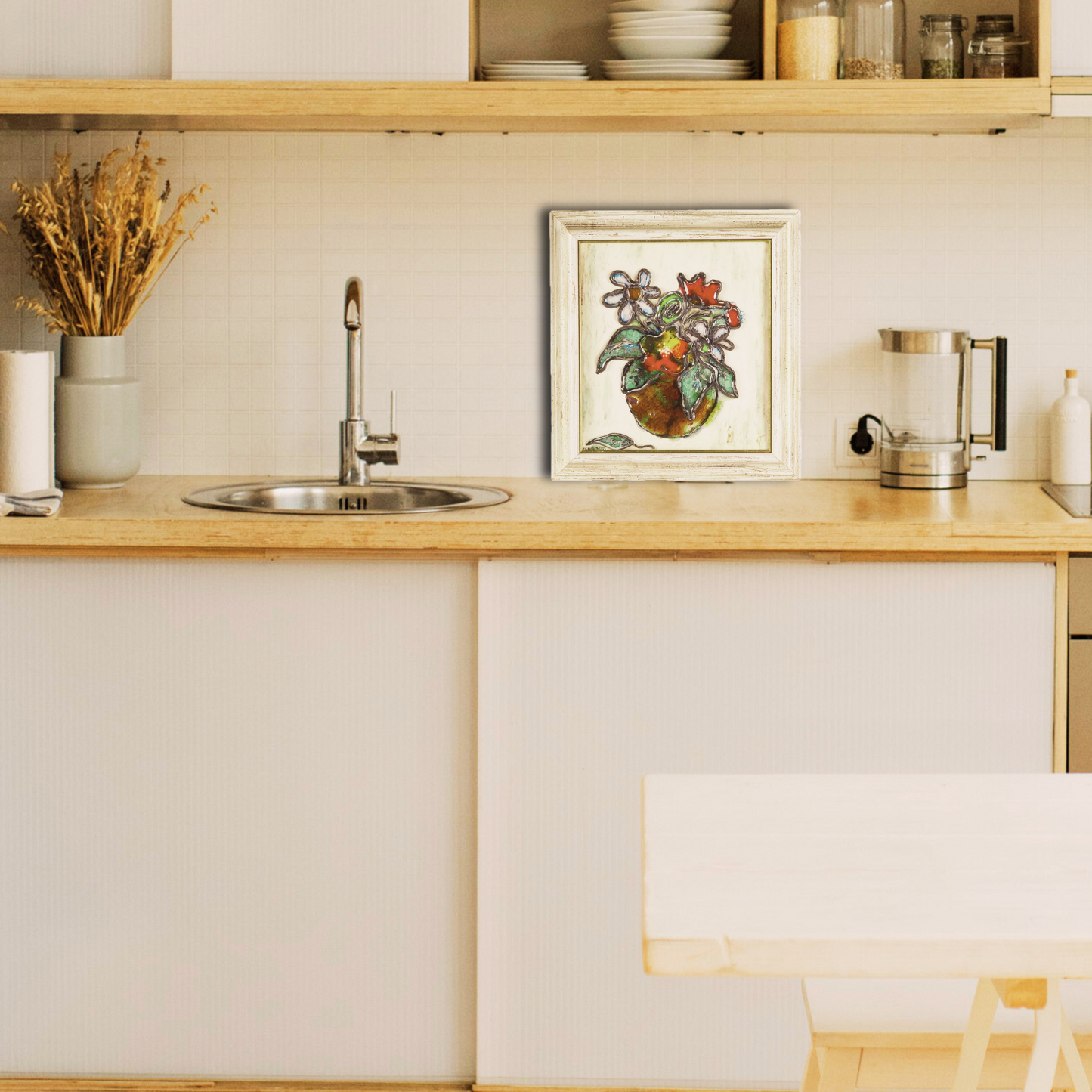 Van Pelt Galleries | H. Jacobson Ceramic, Framed Painting Ceramic Tile, 