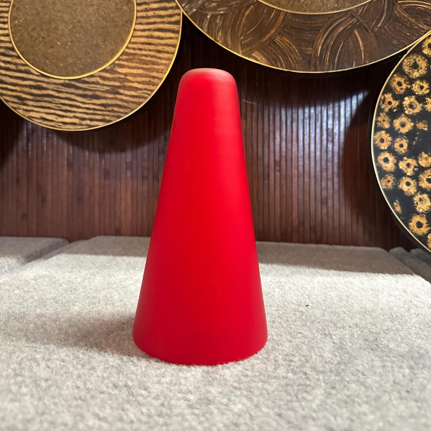 Vianne Glass Red Cased Glass Bullet Light Shade | France