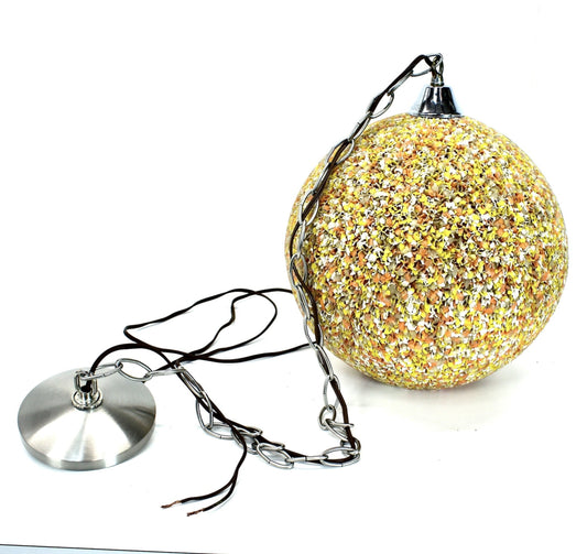 Retro Plastic Confetti Sphere Pendant Lamp