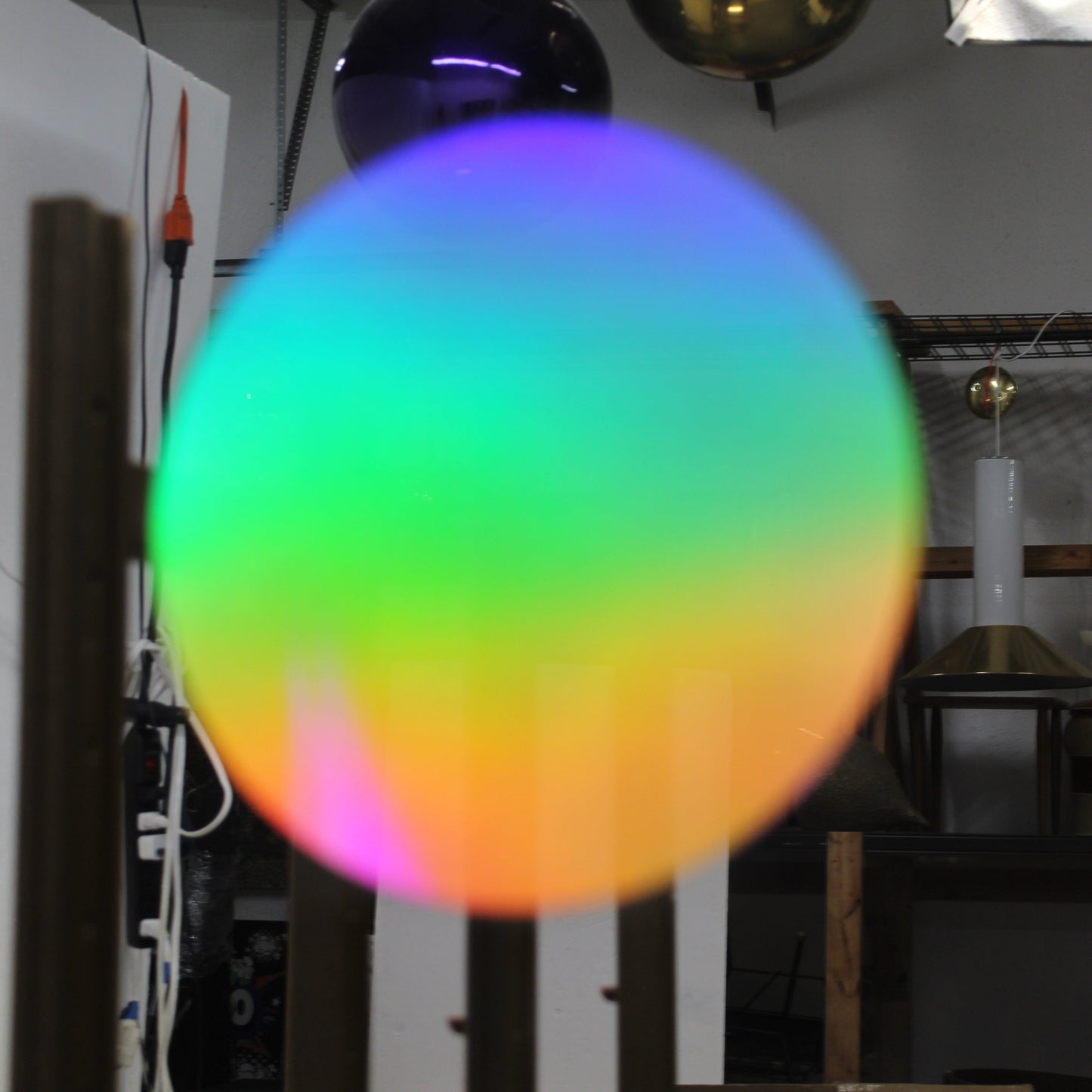 Vintage 3D Holographic Prism Cityscape Mirror