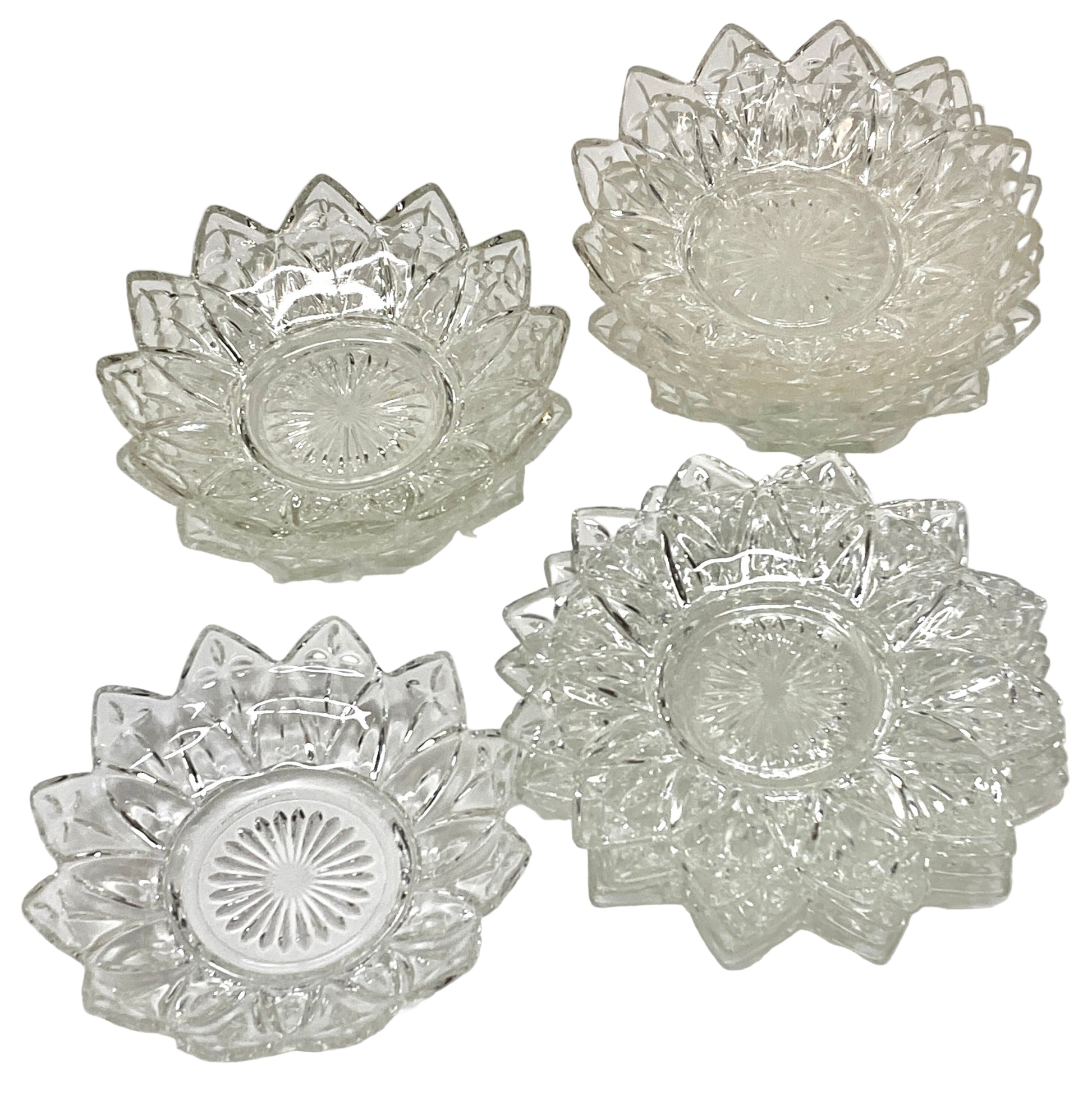 Vintage Federal Crystal Dessert Bowl and Saucer