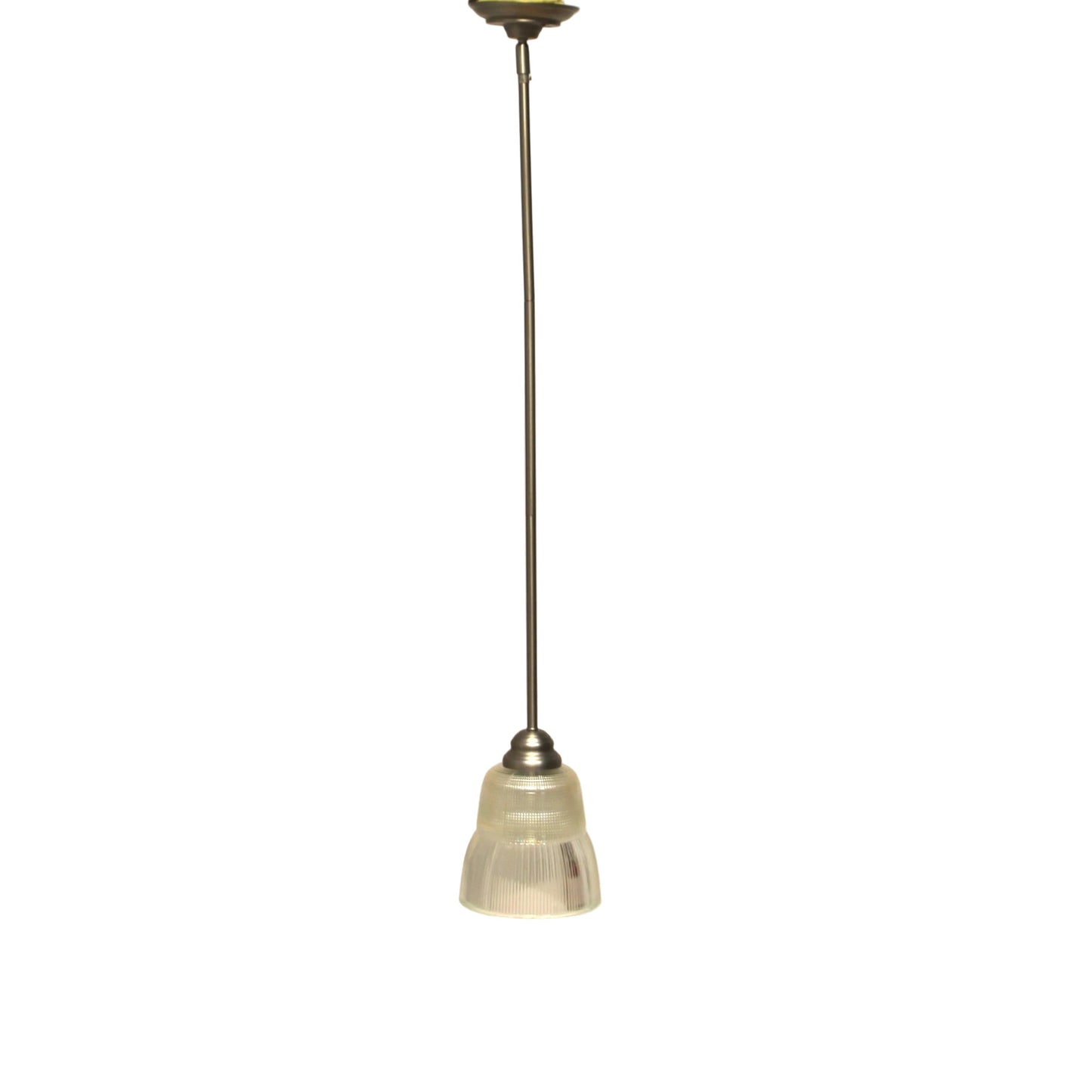 Vintage Industrial Prismatic Glass Pendant Light - Sloped Ceiling Compatible