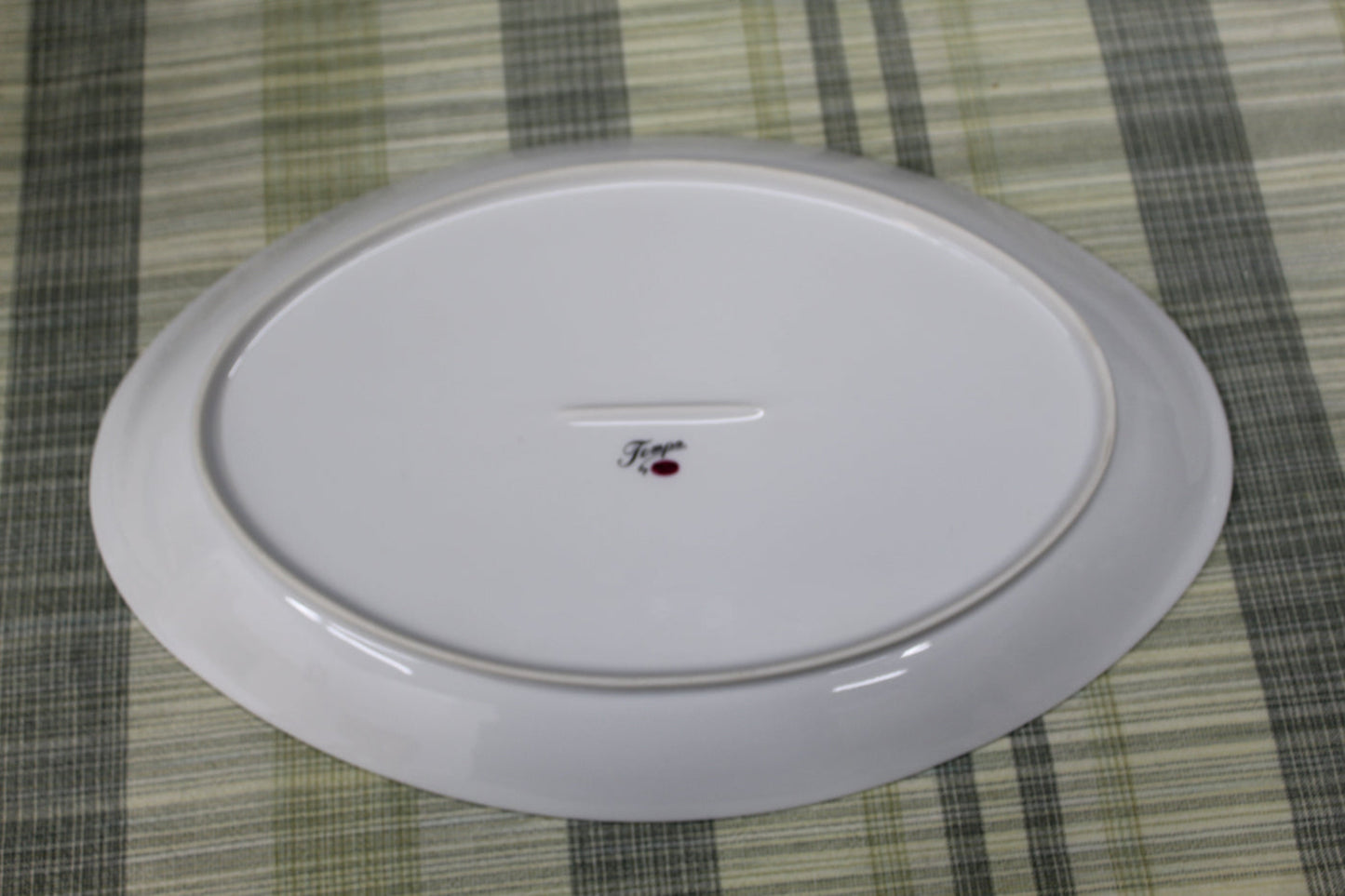 Vintage MCM Meito Japan Tempo Oval Serving Platters - Platinum Trim Atomic Swirl China. Set of 2.