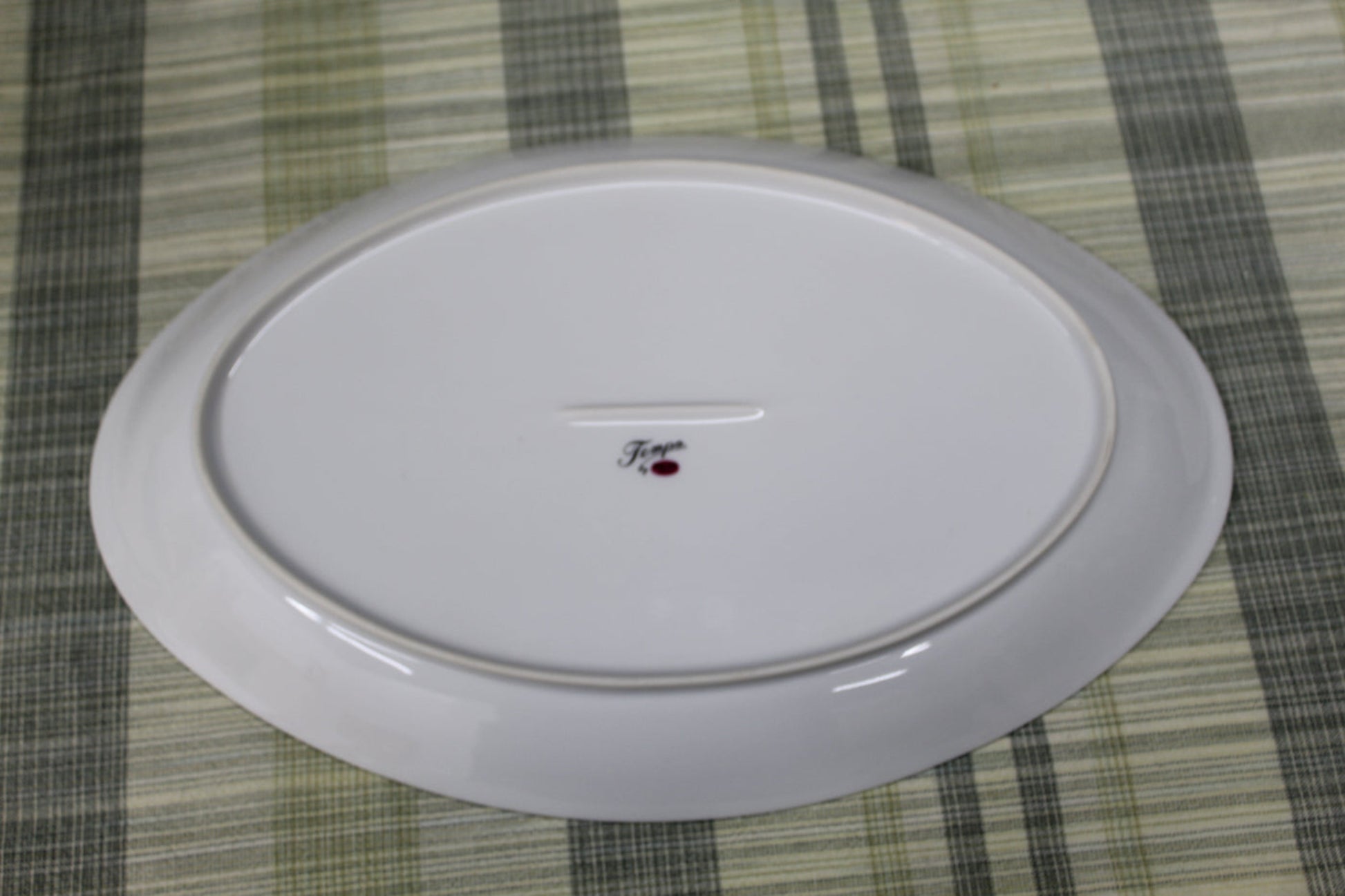 Vintage MCM Meito Japan Tempo Oval Serving Platters - Platinum Trim Atomic Swirl China. Set of 2.
