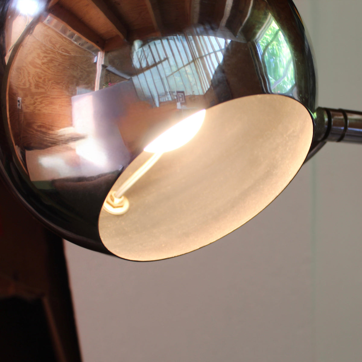 Vintage Space Age Chrome Eyeball Floor Lamp