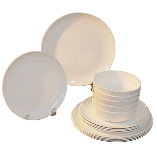 Vintage Centura Dinnerware | White Coupe Design |15 Pieces