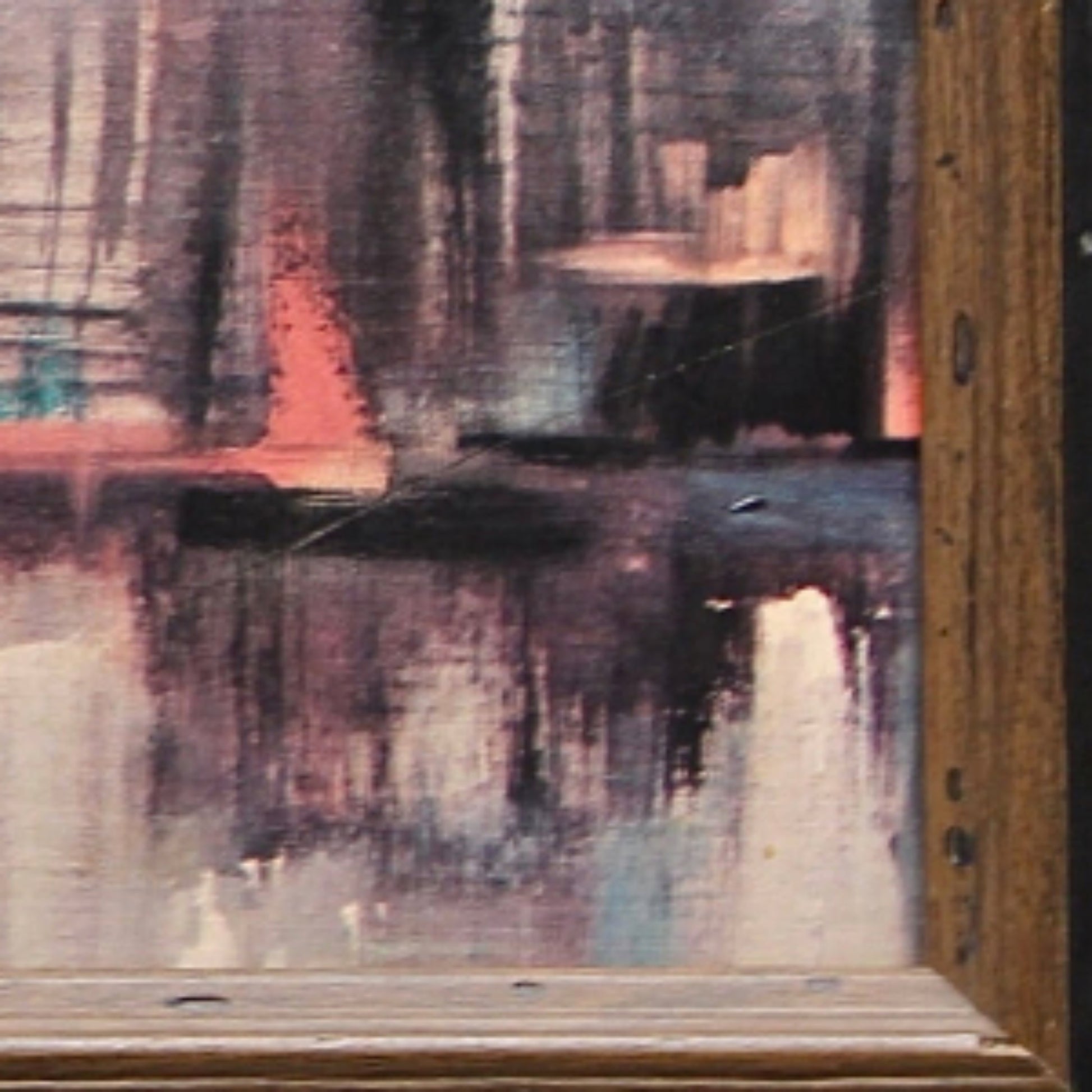 Vintage Waterfront Bridge Cityscape  | Ozz Franca Lithograph