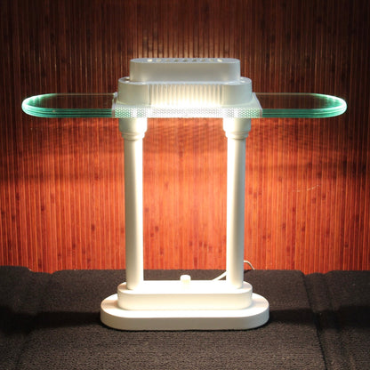 Vintage Kovacs Style White 1980s Halogen Desk Lamp