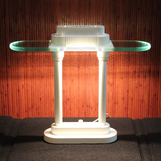Vintage Kovacs Style White 1980s Halogen Desk Lamp