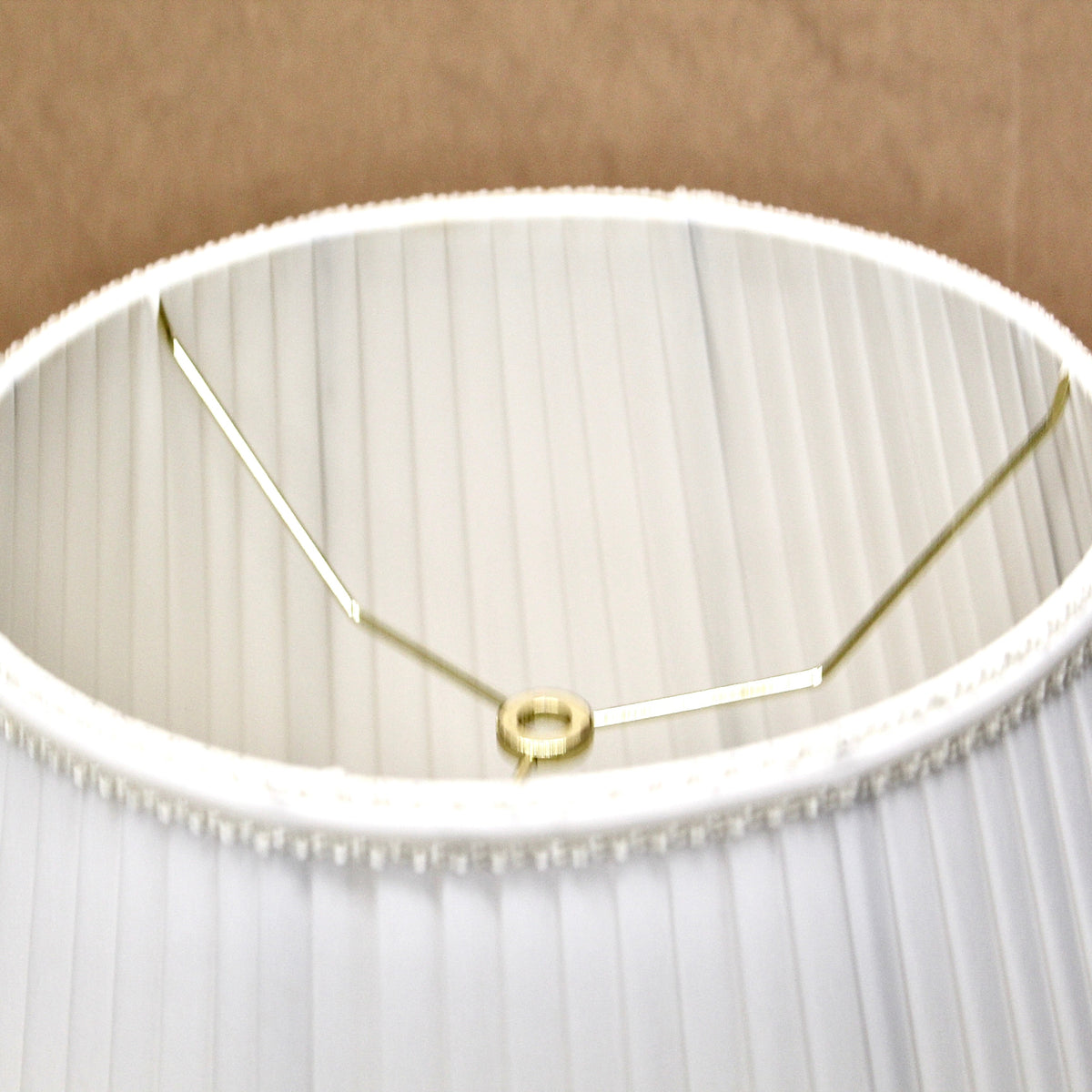 Vintage Bright White Empire-Style Lampshade
