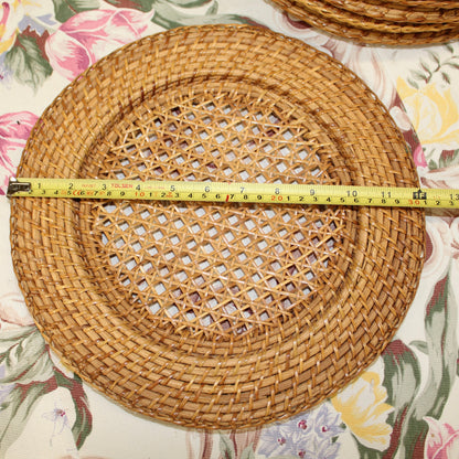 Vintage Rattan Plate Charger | 7 Pc.