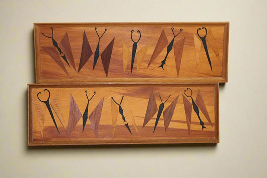 Wood  Butterfly Marquetry Wall Art.1