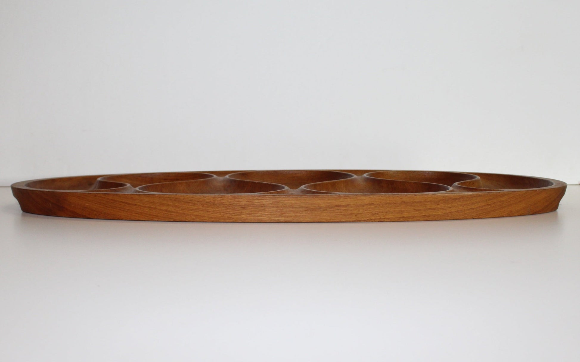 Vintage Divided Teak Snack Tray | Denmark