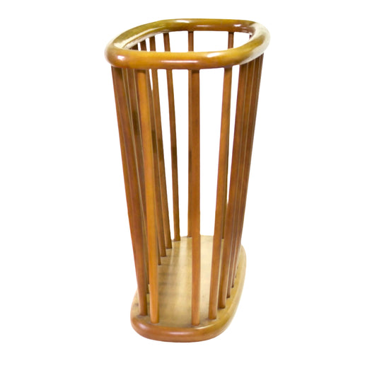 Vintage Minimalist Wooden Dowel Magazine Holder