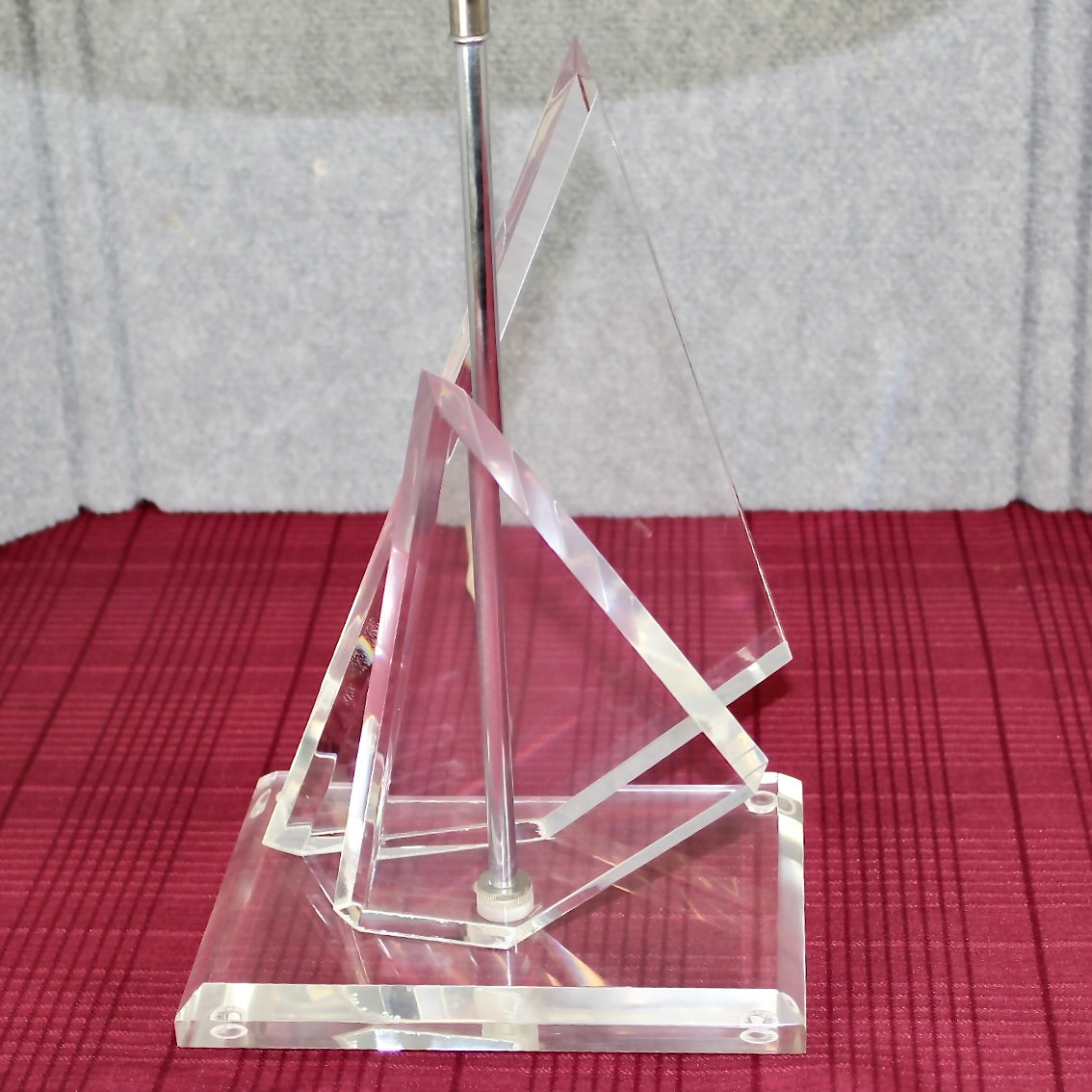 Van Teal Lucite Ice Table Lamp. The look  of a lamp from the fortress of solitude