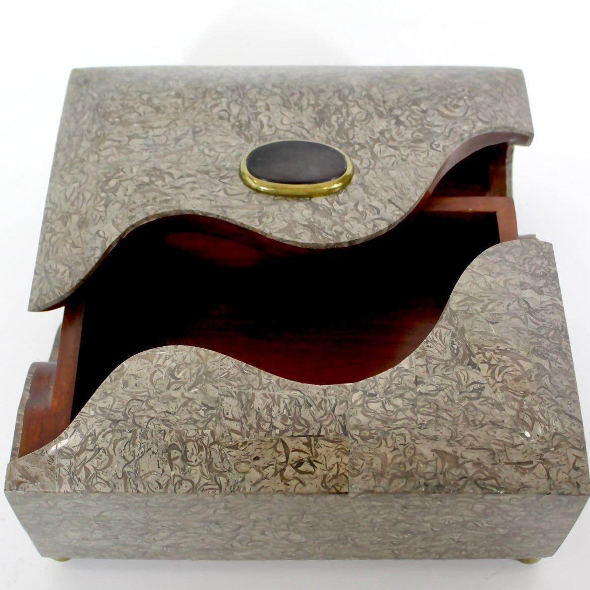 Rosewood Personal Storage Box | Tessellated Stone, Jewelry box, makeup box, cufflink box, knickknack holder.
