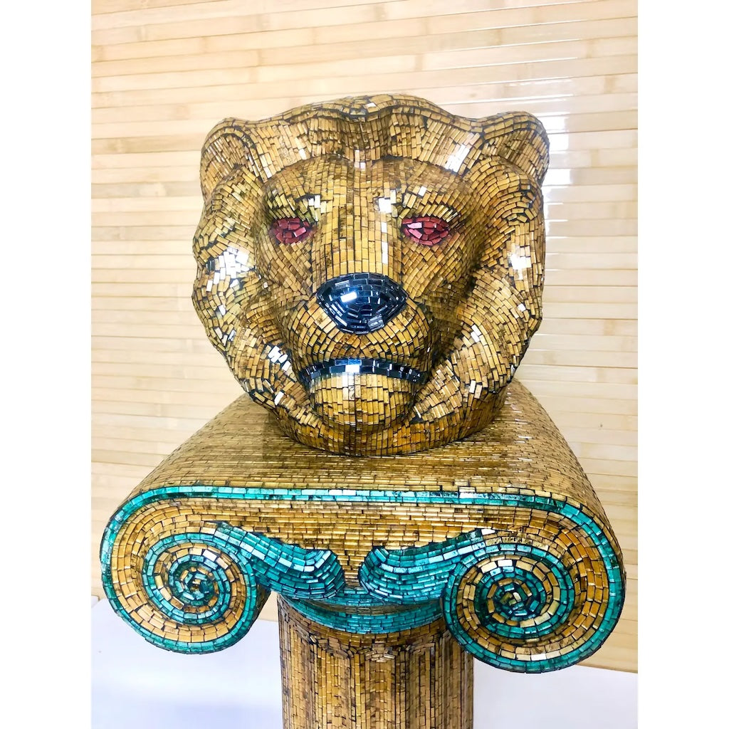 Lion Head Planter & Column Capital | 2 Piece Set | Jobi