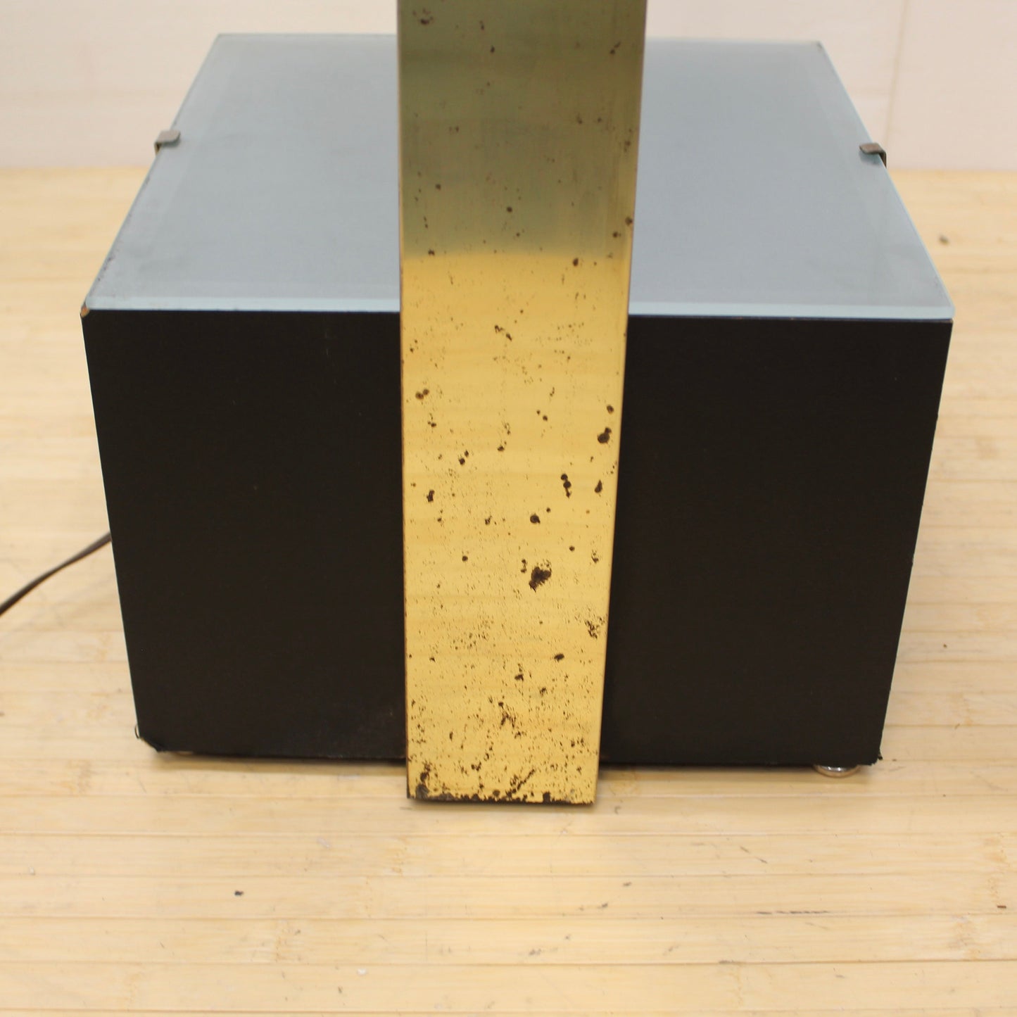 1970s Gold Digital LED Pedestal Clock