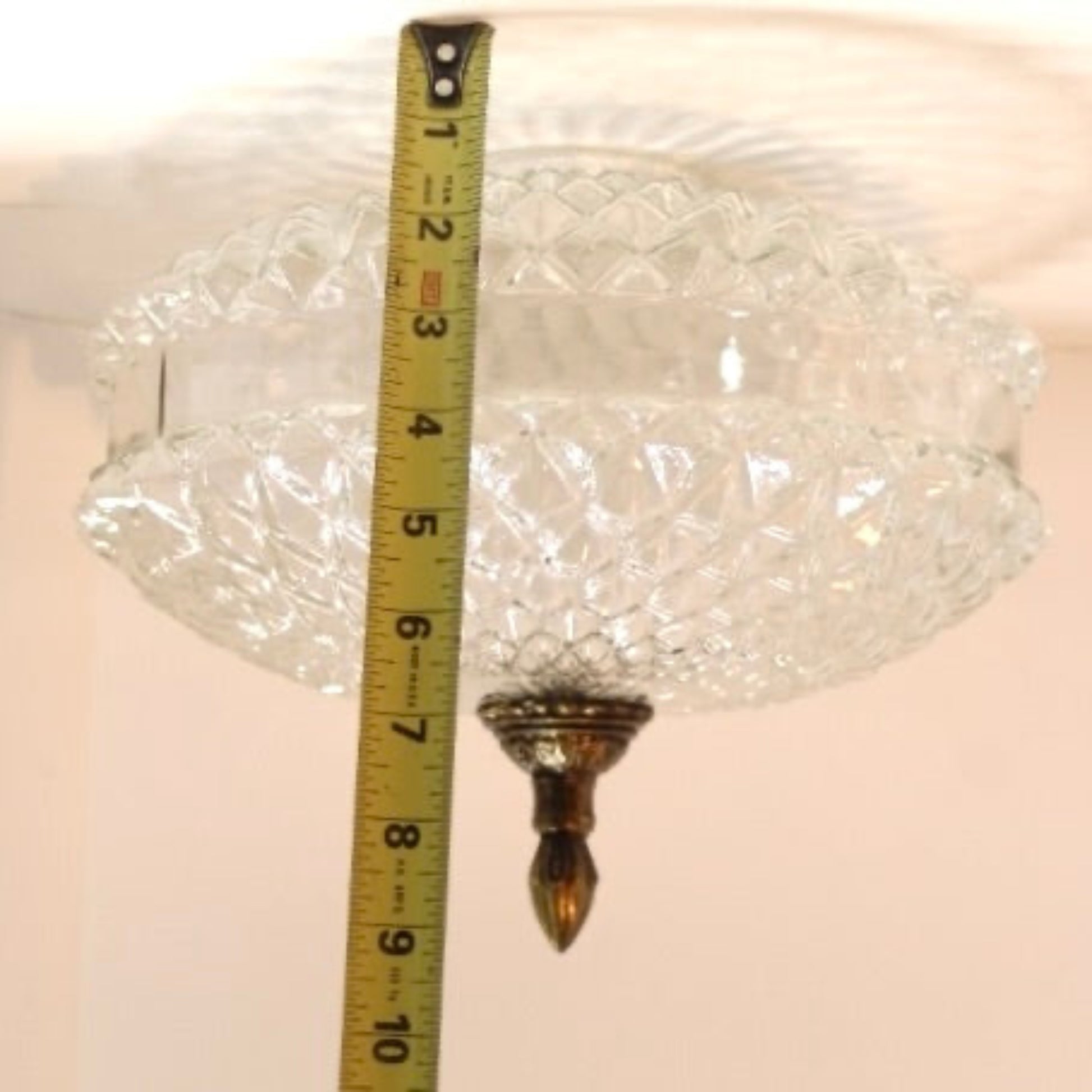 clear glass ceiling boob light shade