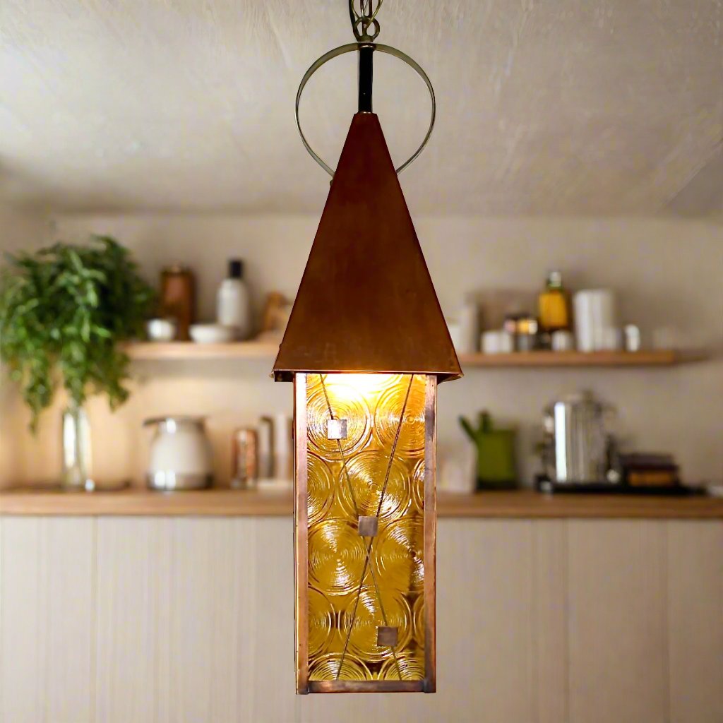 Copper Lantern Pendant Light