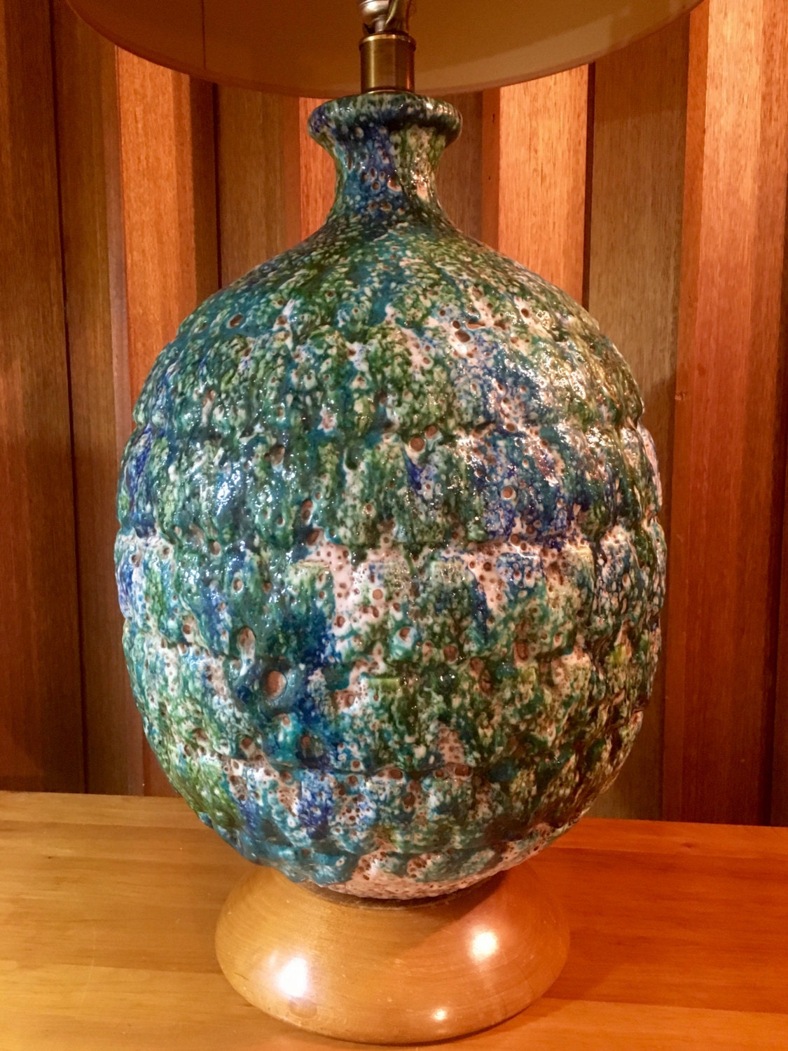 Mid-Century Modern Large Ceramic Volcanic Lava Lamp from OffCenterModern
