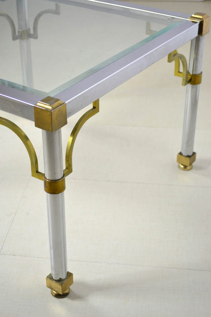 Large Majestic Regency Glass End Table | 2 Available from OffCenterModern